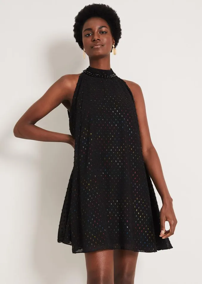 Ceren Textured Dress Blackmulti Women Phase Eight Dresses