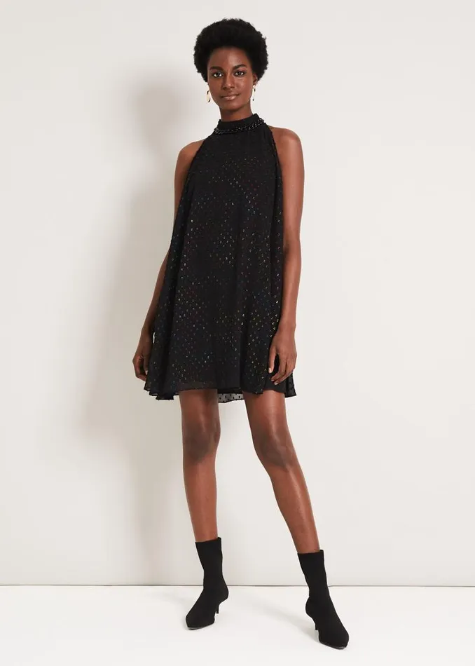 Ceren Textured Dress Blackmulti Women Phase Eight Dresses
