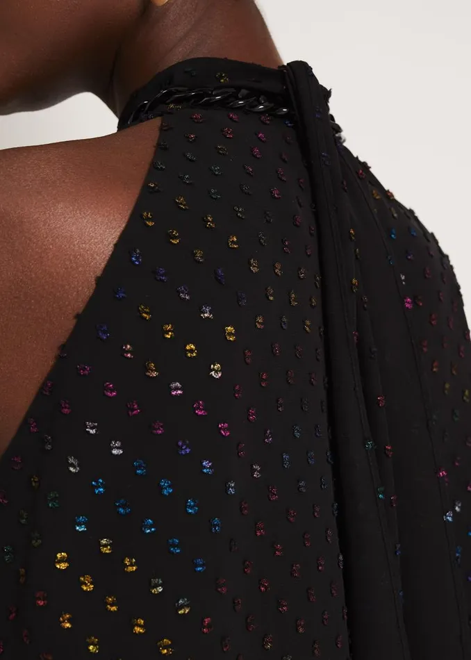 Ceren Textured Dress Blackmulti Women Phase Eight Dresses