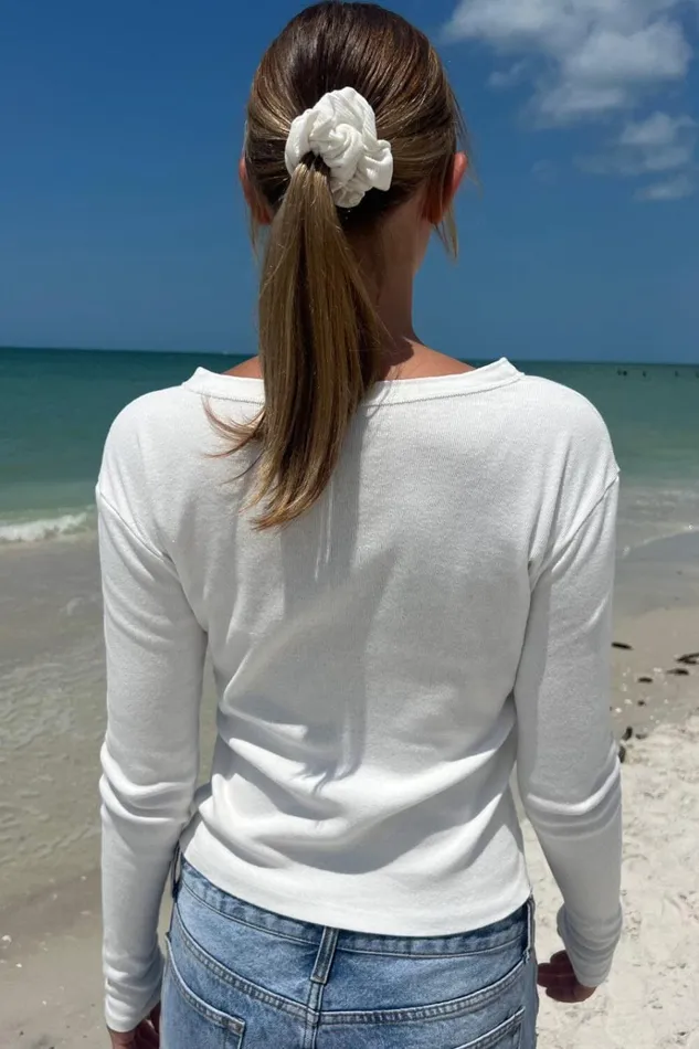 Charlie Nantucket Top Natural White Women Brandy Melville Tops