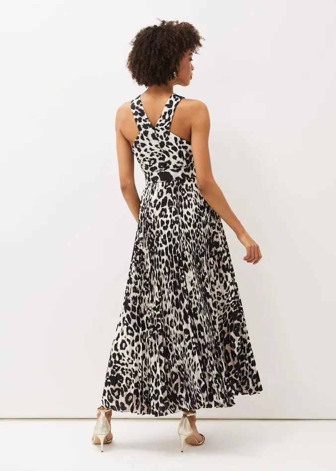 Chelsie Leopard Print Midaxi Dress Multicoloured Women Phase Eight Dresses