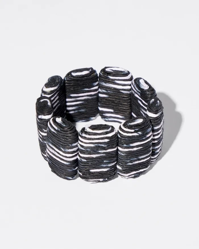 Chico039s Black and White Stretch Bracelet BlackWhite Women Bracelets