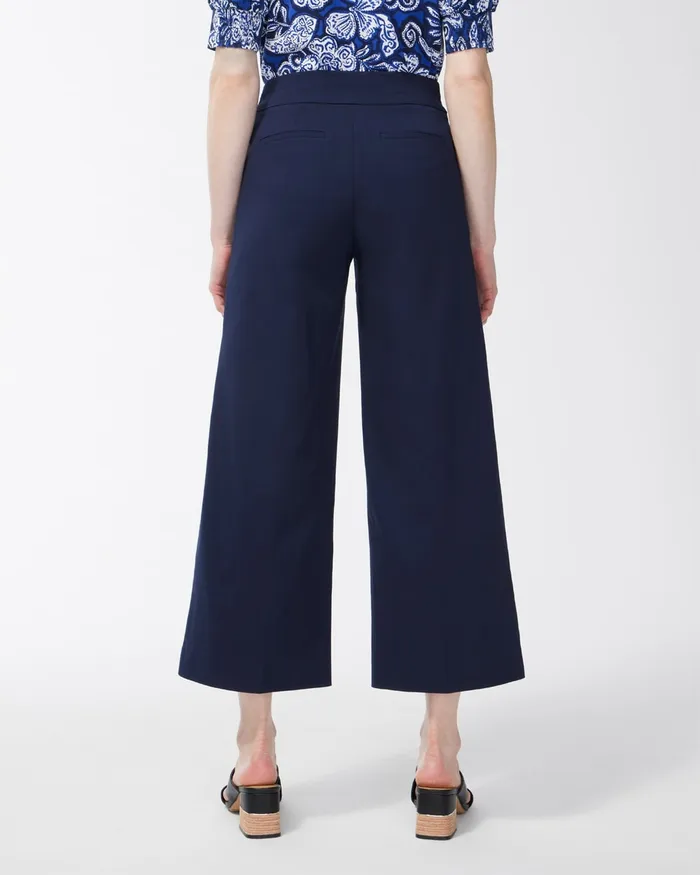 Chico039s Brigitte Wide Leg Crops Sea Salt Women Pants