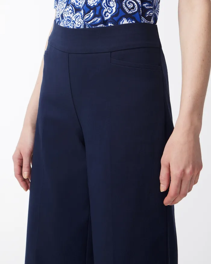 Chico039s Brigitte Wide Leg Crops Sea Salt Women Pants