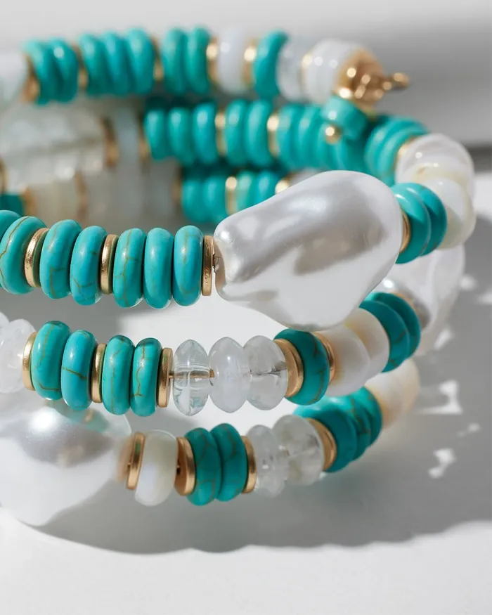 Chico039s Coil Bracelet Turq Women Bracelets