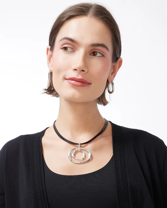 Chico039s Eccentric Necklace Silver Women Necklaces