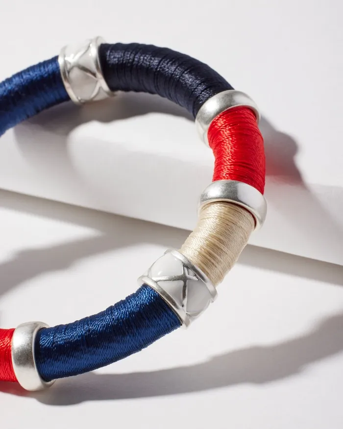 Chico039s Red White and Blue Magnetic Bracelet WhiteBlue Women Bracelets
