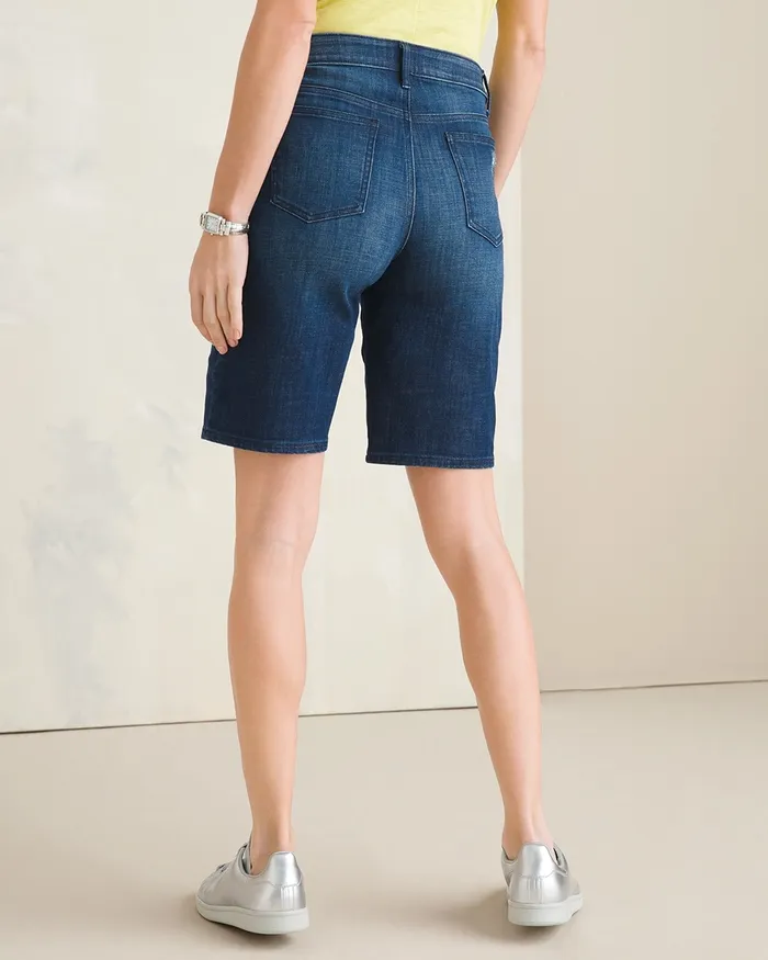 Chico039s So Slimming Girlfriend Shorts Rainier Indigo Women Jeans and Denim