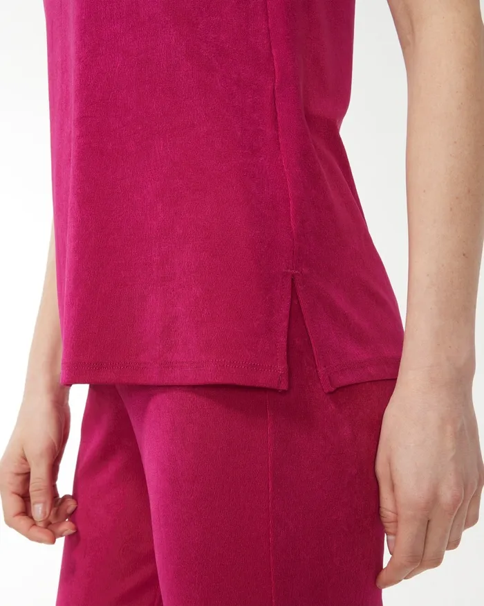 Chico039s Travelers Classic Side Slit Tank Botanic Berry Women Matching Sets
