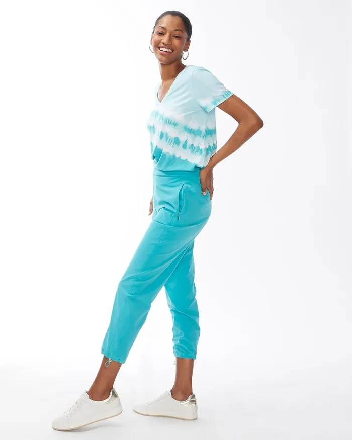 Chico039s Zenergy UPF Neema Bungee Crops Amparo Blue Women Pants
