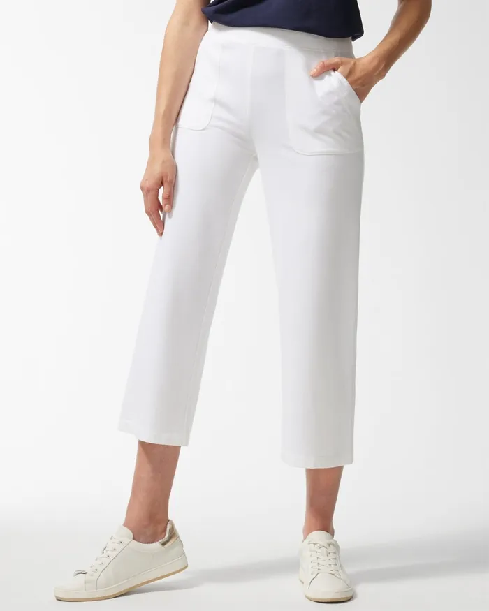 Chico039s Zenergy UPF Neema White Wide Leg Crops Alabaster Women Pants
