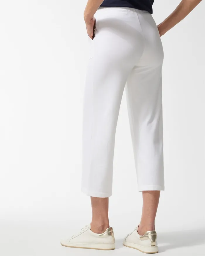 Chico039s Zenergy UPF Neema White Wide Leg Crops Alabaster Women Pants