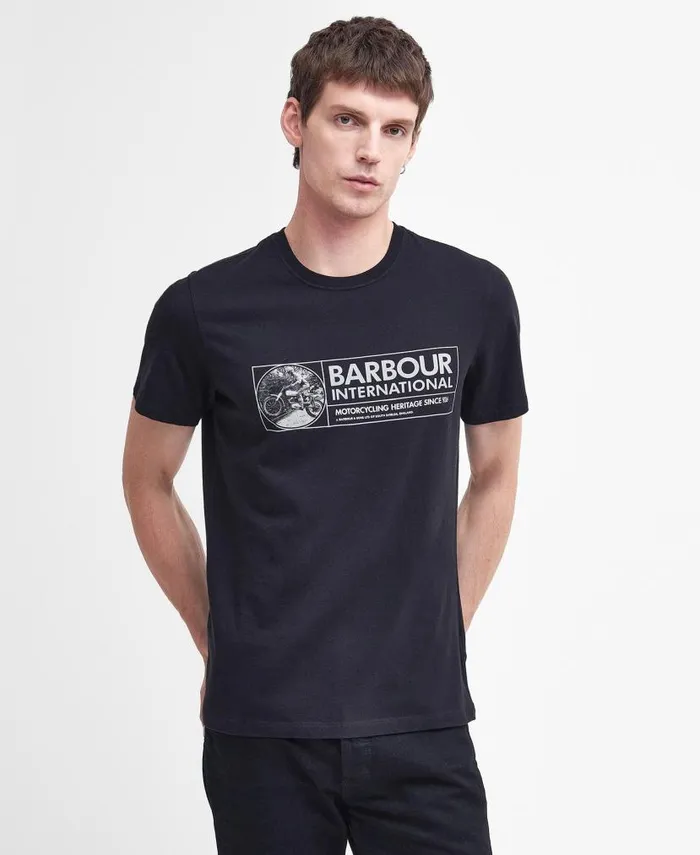 Chisel Graphic TShirt Washed Cobalt Men Barbour TShirts