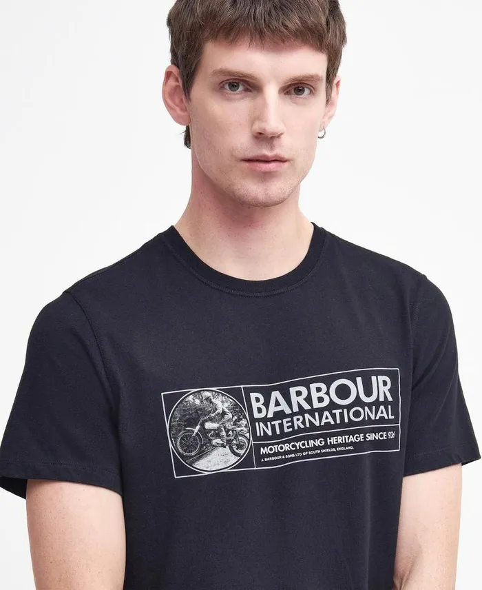 Chisel Graphic TShirt Washed Cobalt Men Barbour TShirts