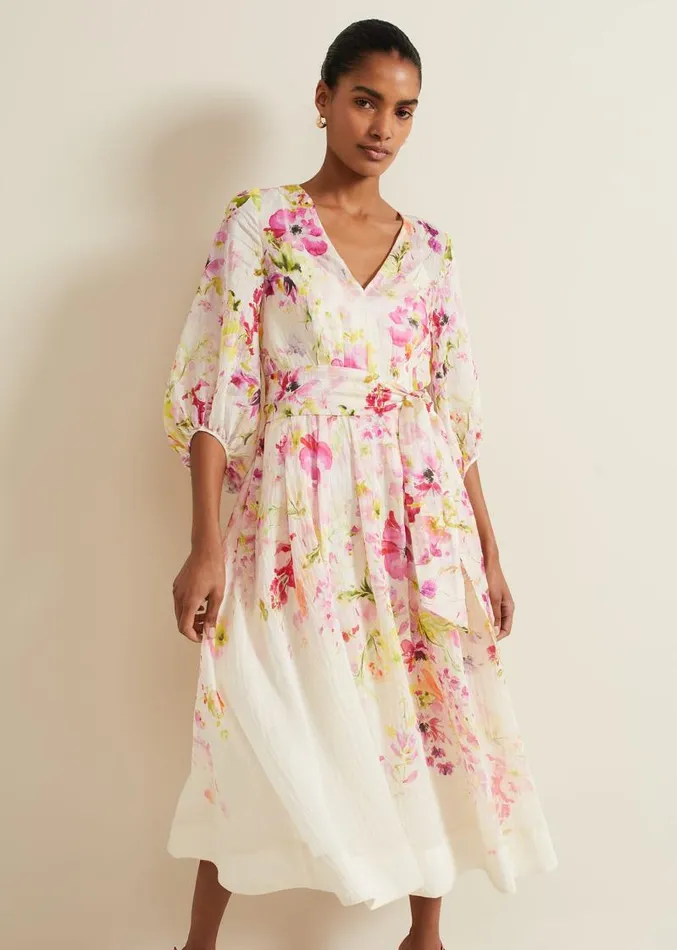 Clancy Floral Print Fit And Flare Dress Multicoloured Women Phase Eight Dresses Clancy Floral Print Fit And Flare Dress Multicoloured Women Phase Eight Dresses