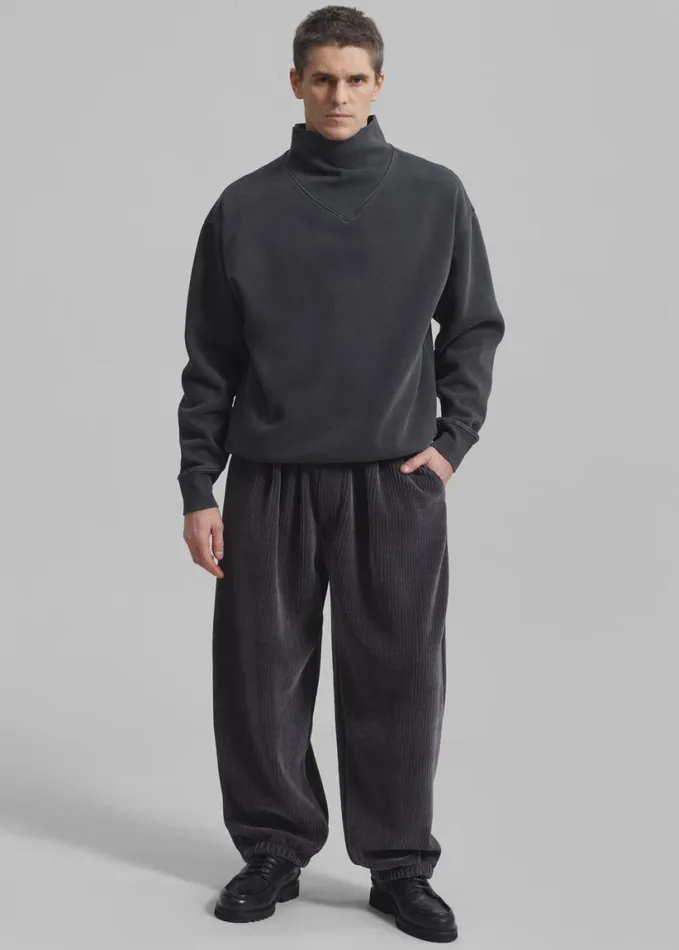 Clothing Men The Frankie Shop Declan Corduroy Pants 8211 Charcoal