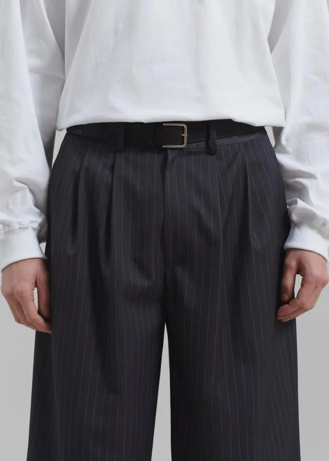 Clothing Men The Frankie Shop Peyton Pleated Pants 8211 Grey Pinstripe