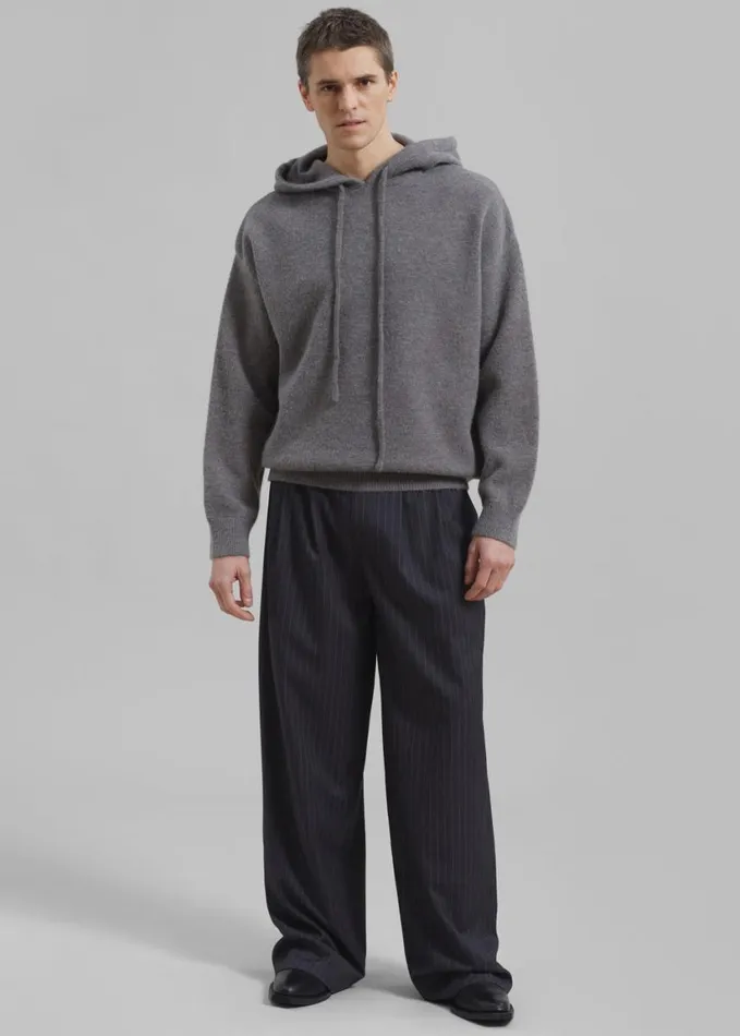 Clothing Men The Frankie Shop Peyton Pleated Pants 8211 Grey Pinstripe