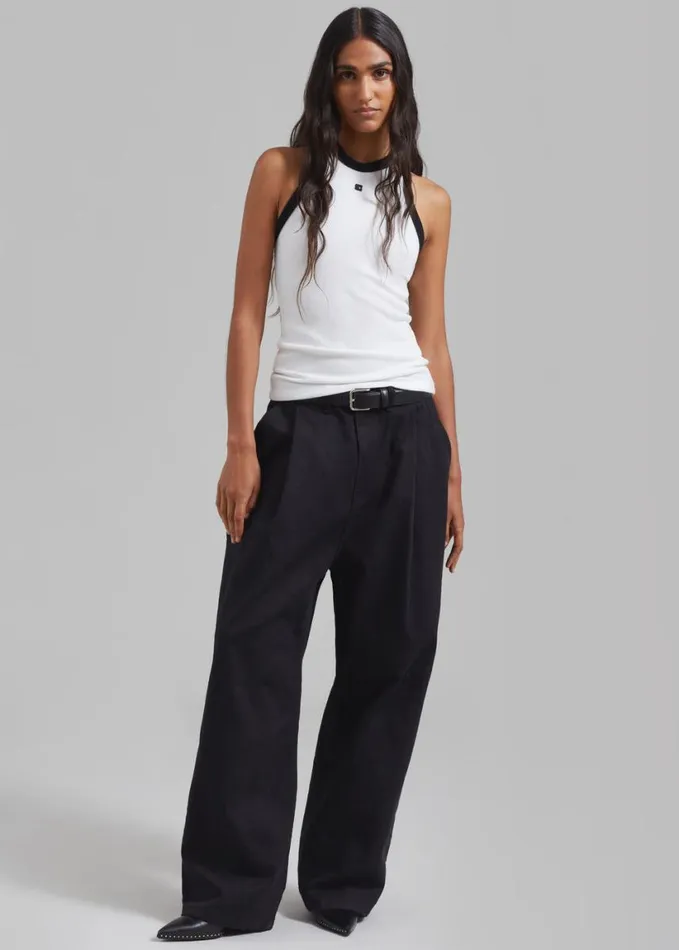 Clothing WomenMen The Frankie Shop Drew Denim Pants 8211 Black