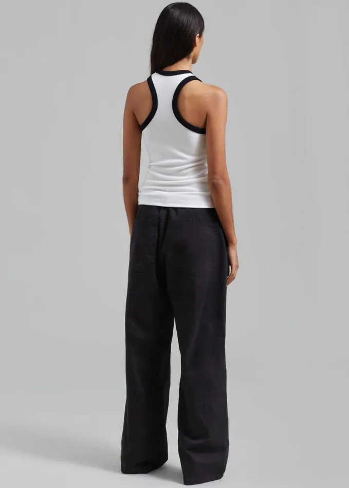 Clothing WomenMen The Frankie Shop Drew Denim Pants 8211 Black
