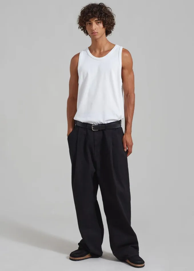 Clothing WomenMen The Frankie Shop Drew Denim Pants 8211 Black