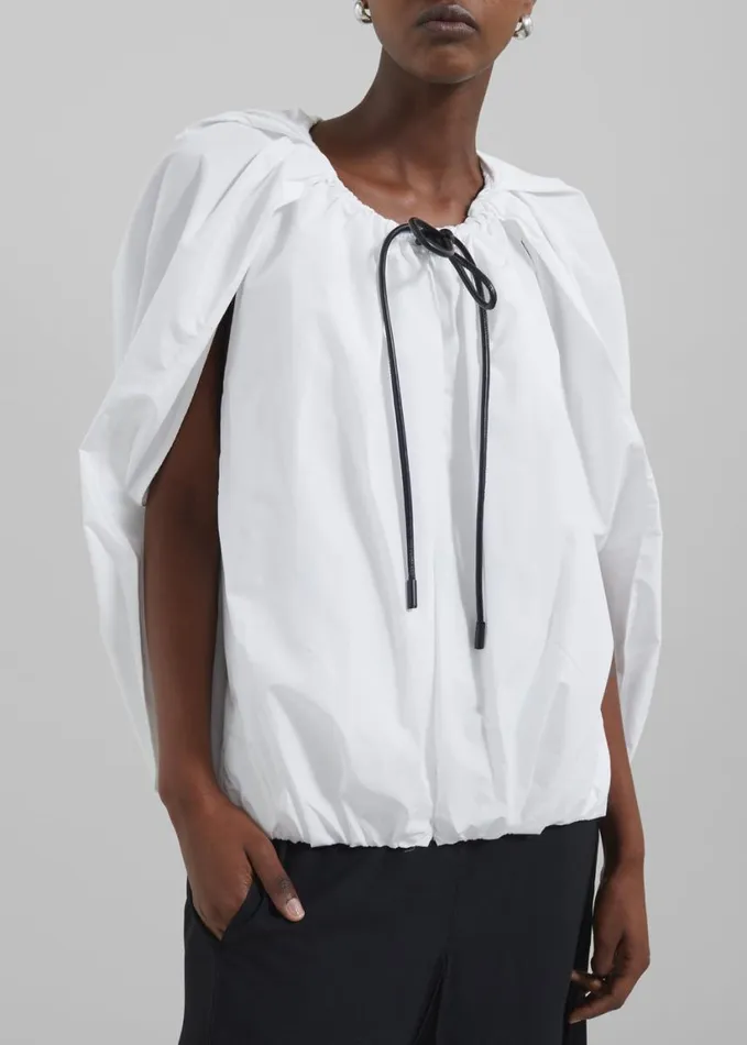 Clothing Women The Frankie Shop 31 Phillip Lim Cocoon Zip Top 8211 White