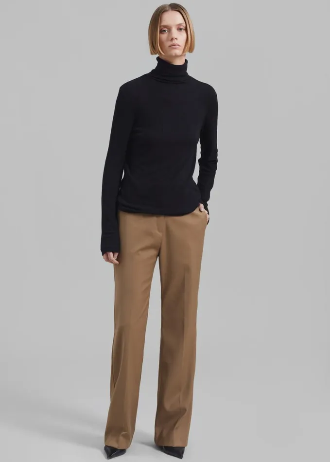 Clothing Women The Frankie Shop Alana Pants 8211 Brown