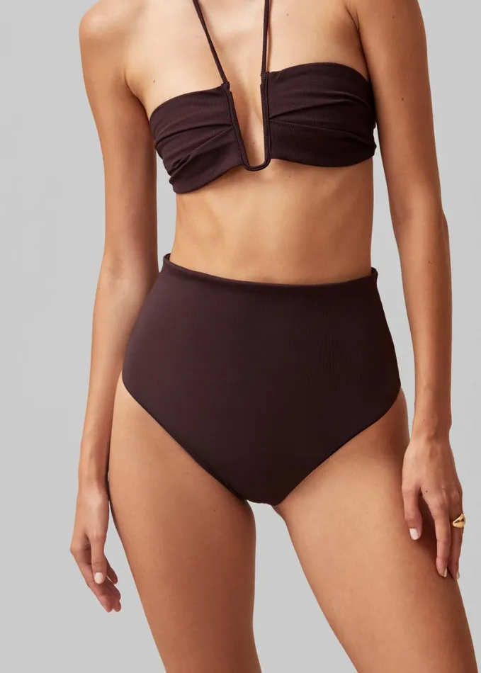 Clothing Women The Frankie Shop Alohas Neptune Bikini Top 8211 Brown