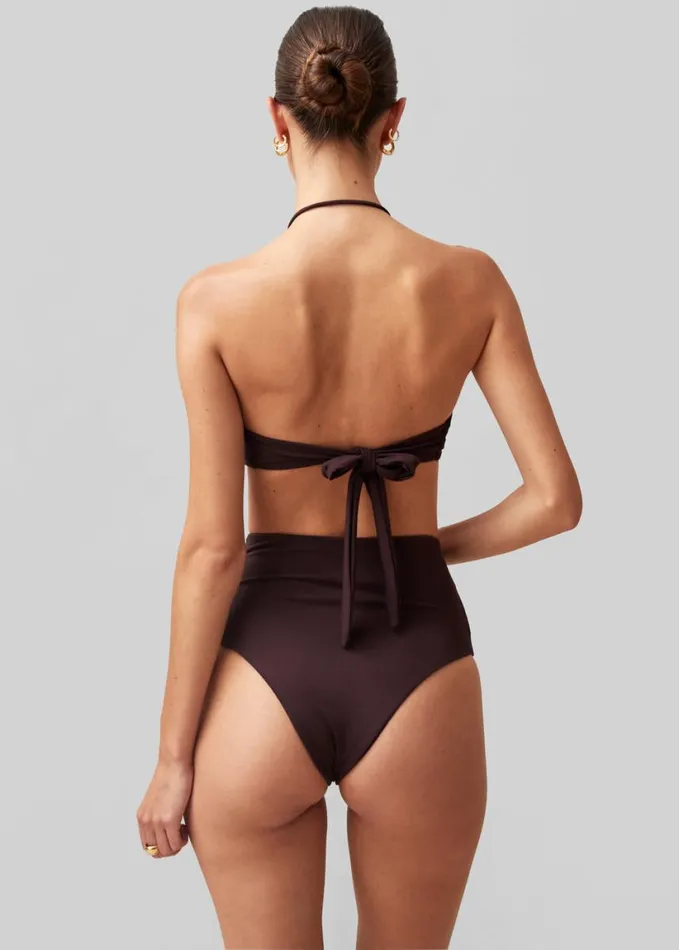 Clothing Women The Frankie Shop Alohas Neptune Bikini Top 8211 Brown