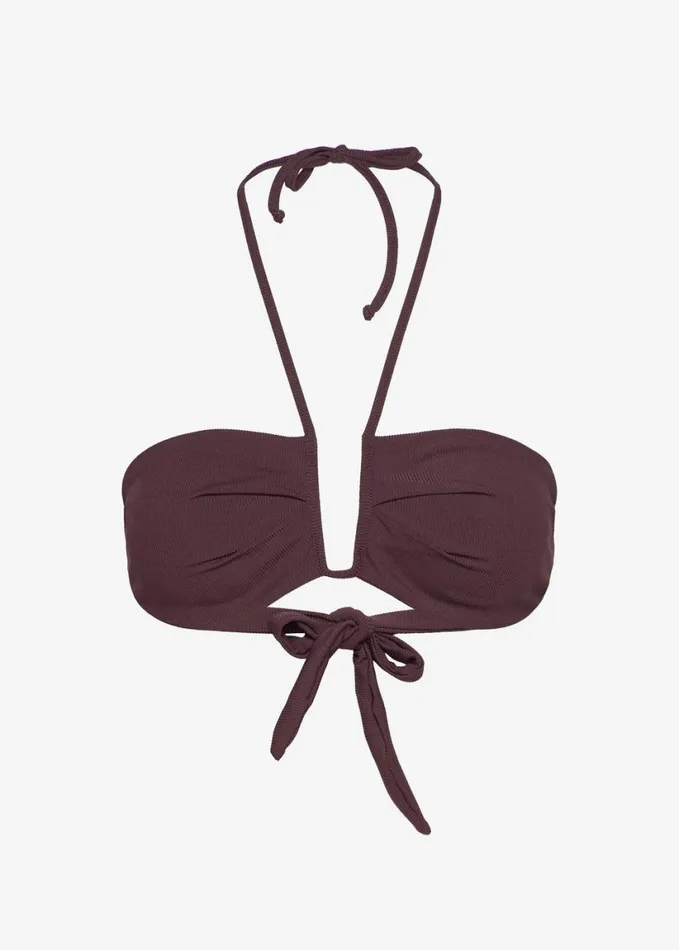 Clothing Women The Frankie Shop Alohas Neptune Bikini Top 8211 Brown