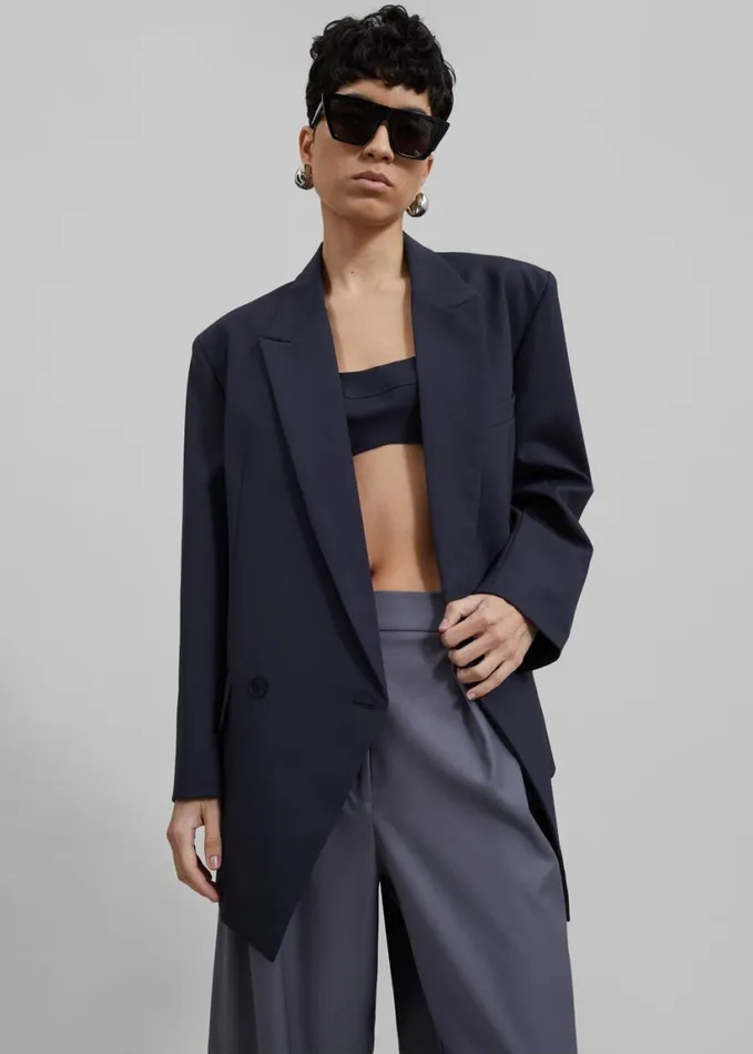 Clothing Women The Frankie Shop Auden Blazer 8211 Charcoal