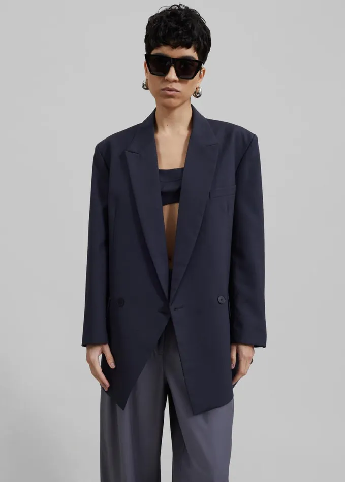 Clothing Women The Frankie Shop Auden Blazer 8211 Charcoal