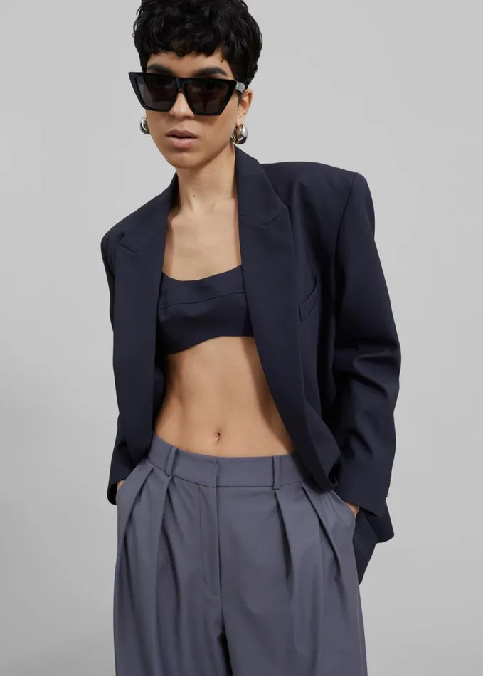 Clothing Women The Frankie Shop Auden Blazer 8211 Charcoal