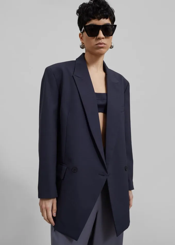 Clothing Women The Frankie Shop Auden Blazer 8211 Charcoal