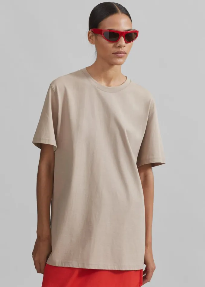 Clothing Women The Frankie Shop Azaro Tee 8211 Beige