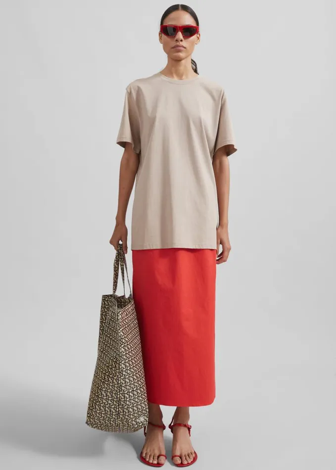 Clothing Women The Frankie Shop Azaro Tee 8211 Beige
