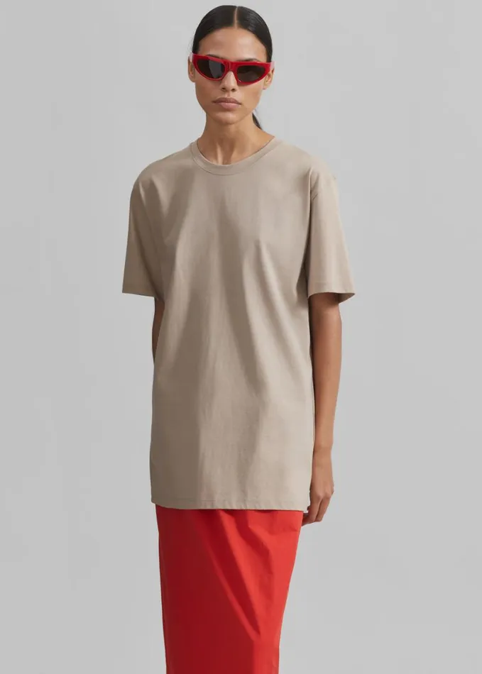 Clothing Women The Frankie Shop Azaro Tee 8211 Beige