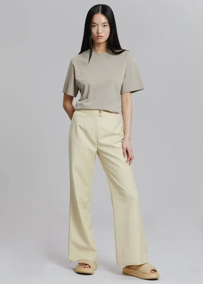 Clothing Women The Frankie Shop Azaro Tee 8211 Beige