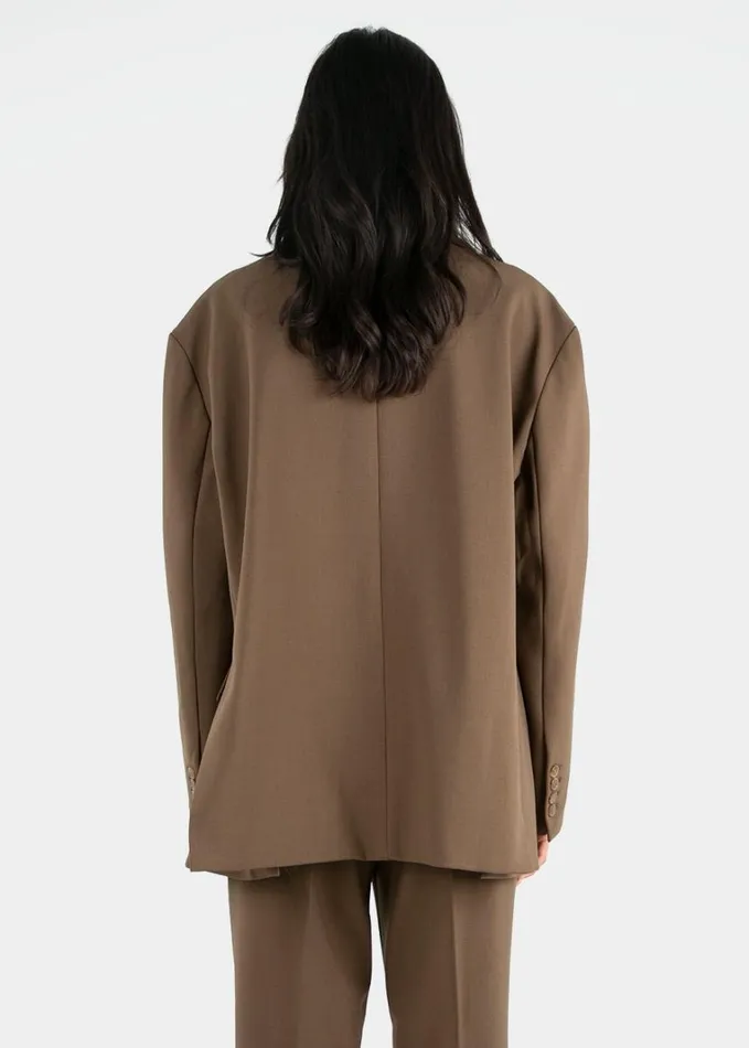 Clothing Women The Frankie Shop Bea Blazer 8211 Chocolate
