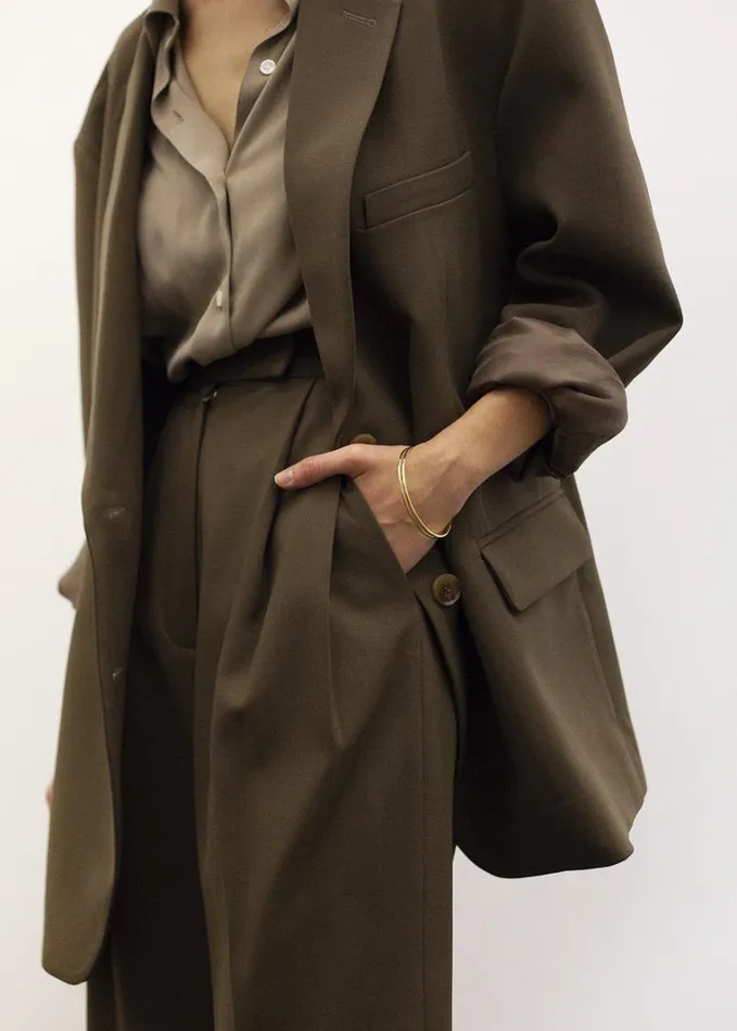 Clothing Women The Frankie Shop Bea Blazer 8211 Chocolate