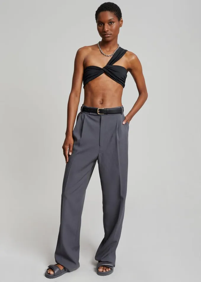 Clothing Women The Frankie Shop Bea Suit Pants 8211 Charcoal