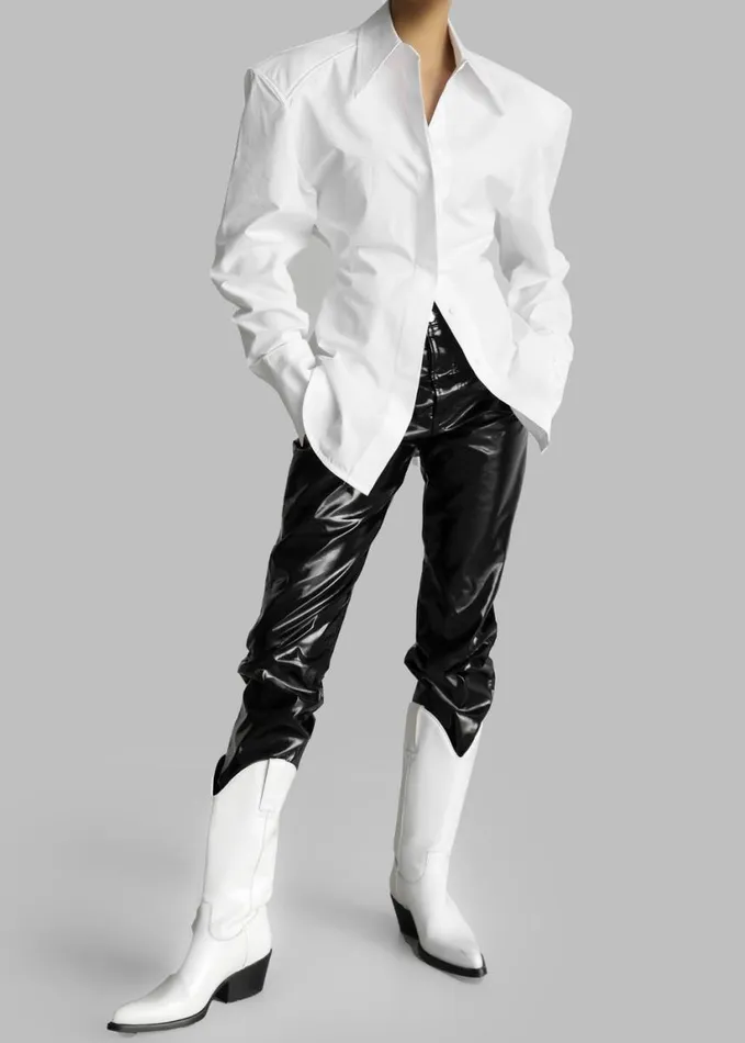 Clothing Women The Frankie Shop Bec Padded Shirt 8211 White