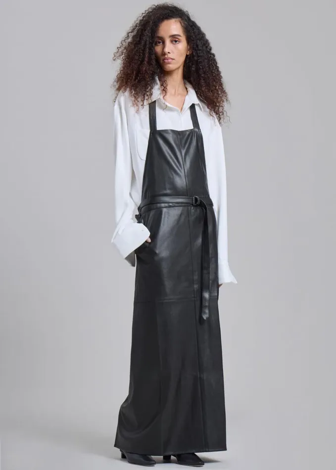 Clothing Women The Frankie Shop Bevza Apron Dress 8211 Black