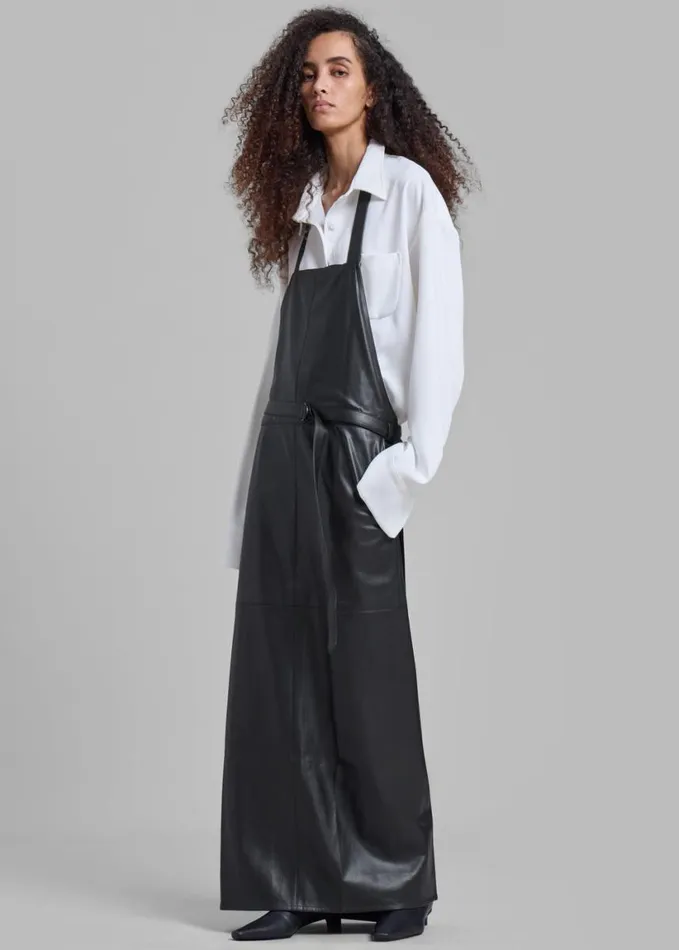 Clothing Women The Frankie Shop Bevza Apron Dress 8211 Black