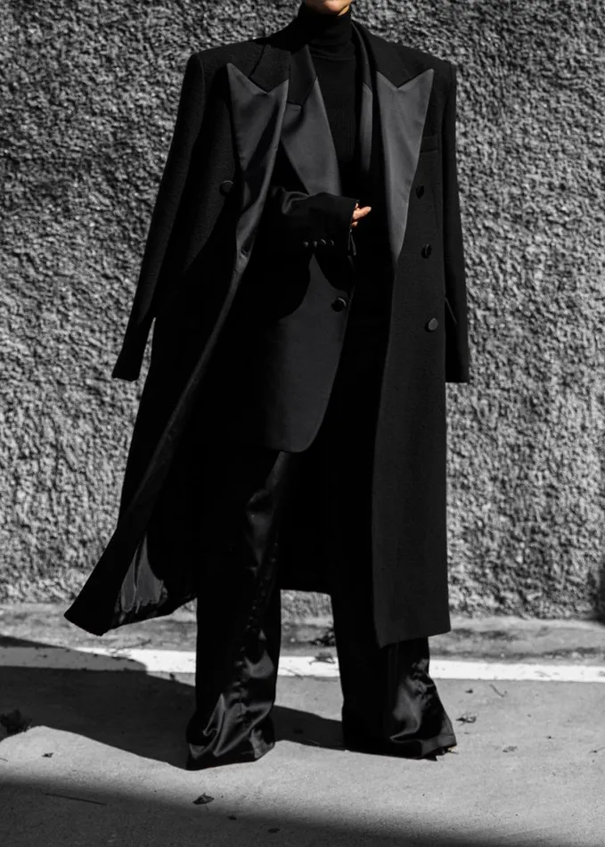 Clothing Women The Frankie Shop Bryce Oversized Coat 8211 Black