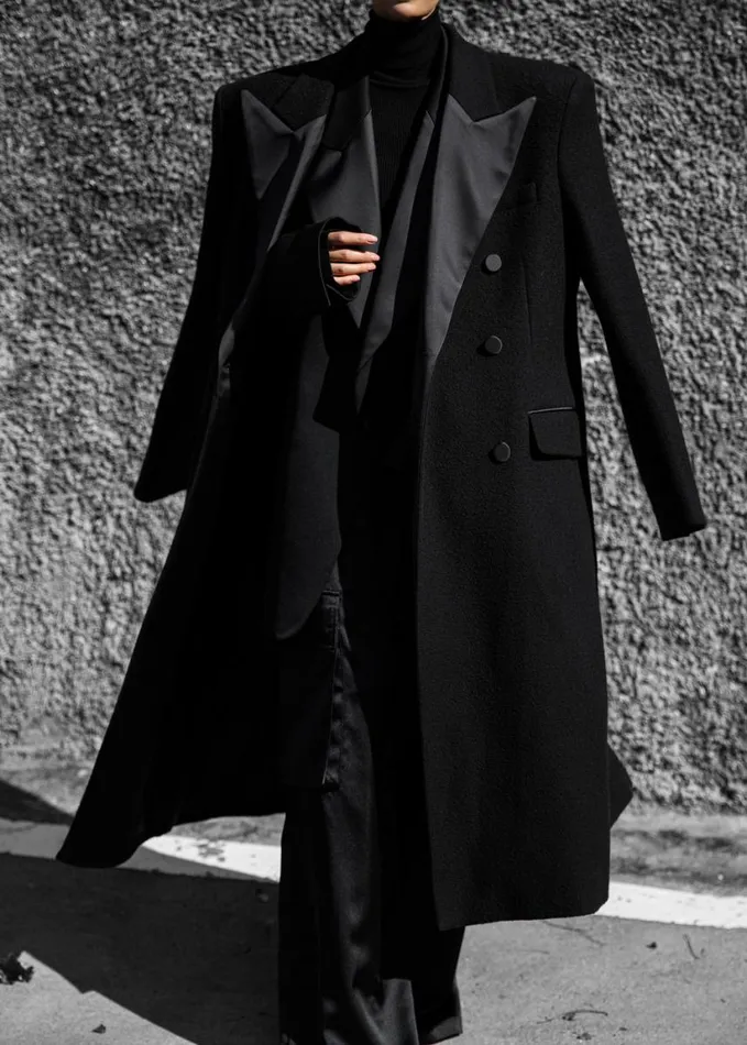 Clothing Women The Frankie Shop Bryce Oversized Coat 8211 Black