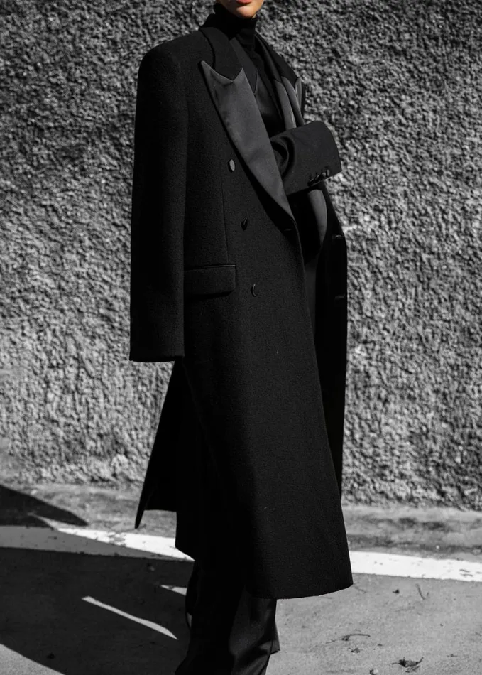 Clothing Women The Frankie Shop Bryce Oversized Coat 8211 Black