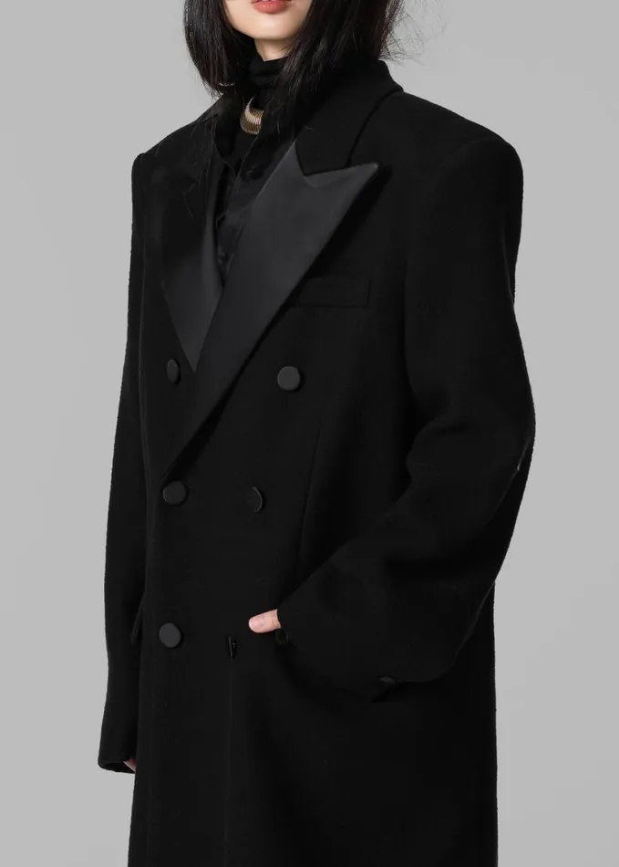 Clothing Women The Frankie Shop Bryce Oversized Coat 8211 Black