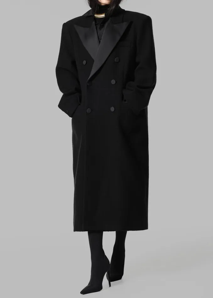 Clothing Women The Frankie Shop Bryce Oversized Coat 8211 Black