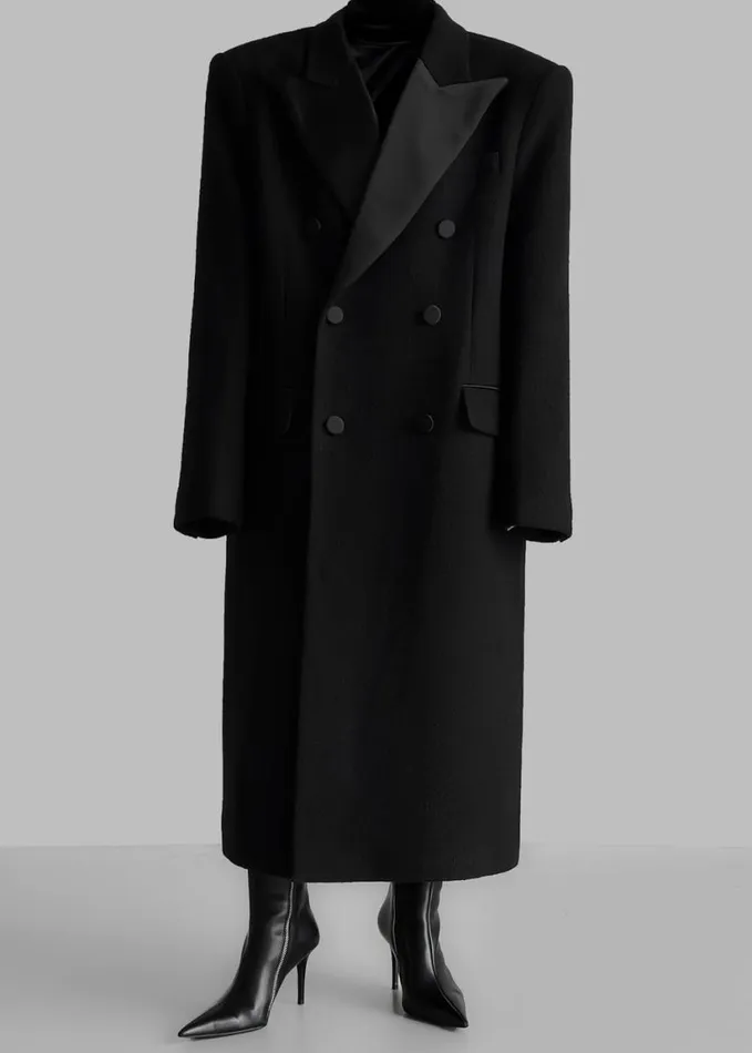 Clothing Women The Frankie Shop Bryce Oversized Coat 8211 Black